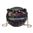 Graffiti acrlico cadena de un solo hombro con forma de bola bolso al por mayor Nihaojewelrypicture25