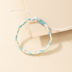 new simple blue beige three-color braided rope bracelet wholesale Nihaojewelry