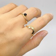 fashion goldplated stainless steel black agate ringpicture18