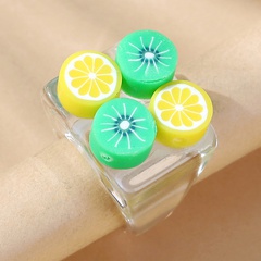 wholesale jewelry fruit transparent wide ring nihaojewelry