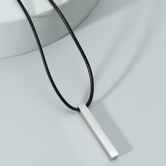 wholesale jewelry cuboid pillar pendant stainless steel necklace nihaojewelry