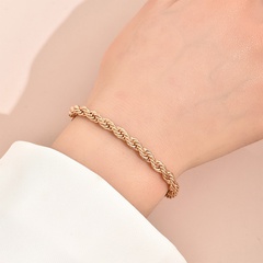 bracelet simple chaîne torsadée en métal bijoux en gros Nihaojewelry