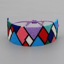 color rhombus miyuki beads handwoven classic wide bracelet wholesale jewelry Nihaojewelrypicture9