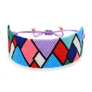color rhombus miyuki beads handwoven classic wide bracelet wholesale jewelry Nihaojewelrypicture13