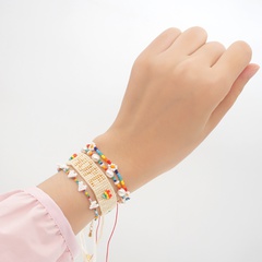 rainbow daisy flower miyuki bead woven stacking bracelet wholesale jewelry Nihaojewelry