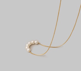 Großhandel schmuck einfache perle titanstahl halskette nihaojewelry