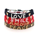 Miyuki bead braided LOVE letter ribbon bracelet wholesale jewelry Nihaojewelrypicture19