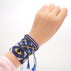 evil eye Miyuki bead woven leopard ethnic style bracelet wholesale jewelry Nihaojewelry