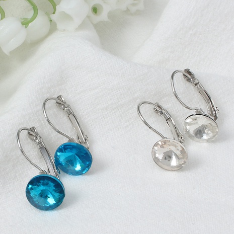 wholesale fashion geometric round zircon alloy earrings Nihaojewelry's discount tags