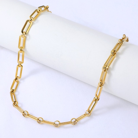 vente en gros bijoux chaîne épaisse collier en acier inoxydable nihaojewelry's discount tags
