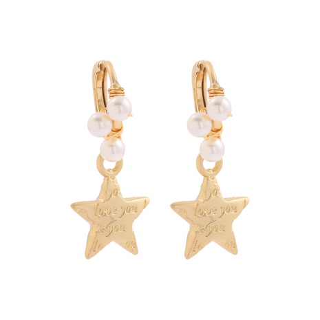 Vente en gros boucles d'oreilles rétro nouvelles perles d'enroulement d'étoiles en alliage Nihaojewelry's discount tags