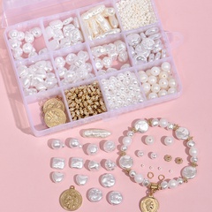weiße Perle DIY Armband Material Box 12 Gitter Set Zubehör Großhandel Nihaojewelry