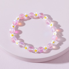 Fluorescent Glass Beads Rice Beads Flower Bracelet wholesale jewelry Nihaojewelry