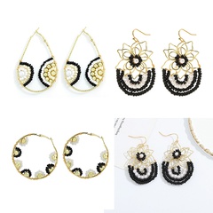 wholesale Bohemian style new handmade bead string earrings Nihaojewelry