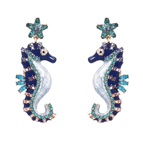 wholesale fashion diamond-studded hippocampus earrings Nihaojewelry's discount tags