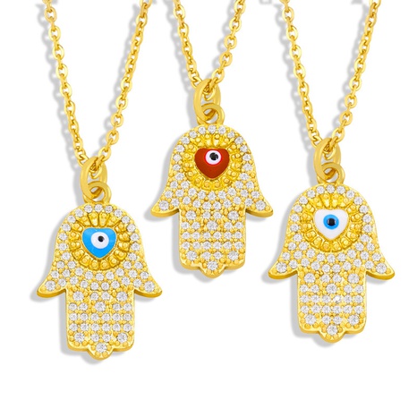 wholesale collier pendentif œil de diable en zircone micro-incrusté de mode Nihaojewelry's discount tags