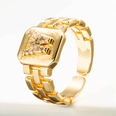Grohandel RetroArmband 26 englischer Buchstabe Kupfer vergoldeter Ring Nihaojewelrypicture67