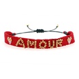 Miyuki bead braided LOVE letter ribbon bracelet wholesale jewelry Nihaojewelrypicture24