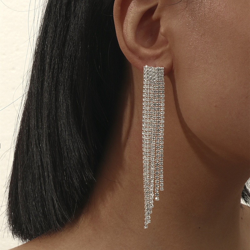 Mode Quaste Diamant lange Ohrringe Grohandel Nihaojewelry