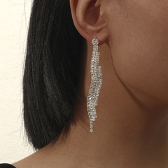 Korean tassel claw chain full diamond earrings wholesale Nihaojewelry