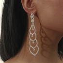 Mode herzfrmige eingelegte Zirkonia lange Ohrringe Grohandel Nihaojewelrypicture4