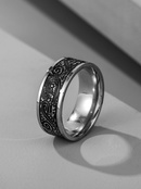 Vintage Carved Titanium Steel Ring Wholesale Nihaojewelrypicture14