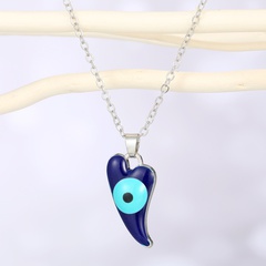 fashion alloy resin eye heart shape pendant necklace wholesale Nihaojewelry