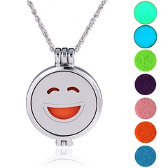 collier en acier inoxydable pendentif emoji smiley de mode en gros Nihaojewelry