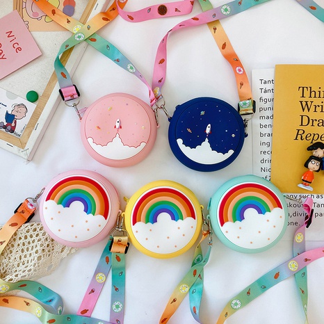 nuevo monedero de silicona para niños lindo arco iris al por mayor Nihaojewelry's discount tags