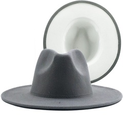 new style outer light gray inner white woolen hat wholesale Nihaojewelry