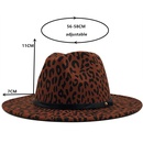 retro leopard print flat brim big edge woolen top hat wholesale Nihaojewelrypicture25