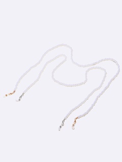 simple fashion two-piece pearl chain silver gold glasses mask chain wholesale nihaojewelry