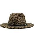retro leopard print flat brim big edge woolen top hat wholesale Nihaojewelrypicture30