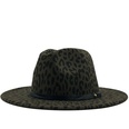 retro leopard print flat brim big edge woolen top hat wholesale Nihaojewelrypicture31