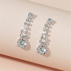 fashion water drop shape flash diamond earrings wholesale Nihaojewelry