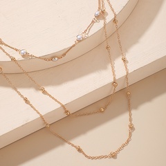 Mode geometrische Perle dreischichtige Schlüsselbeinkette Großhandel Nihaojewelry