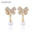 fashion goldplated pearl butterfly earringspicture13