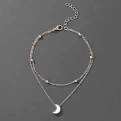 Korean new moon pendent double-layer anklet wholesale Nihaojewelry