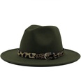 Fashion leopard belt woolen jazz hat wholesale Nihaojewelrypicture30