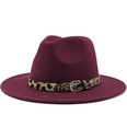 Fashion leopard belt woolen jazz hat wholesale Nihaojewelrypicture37