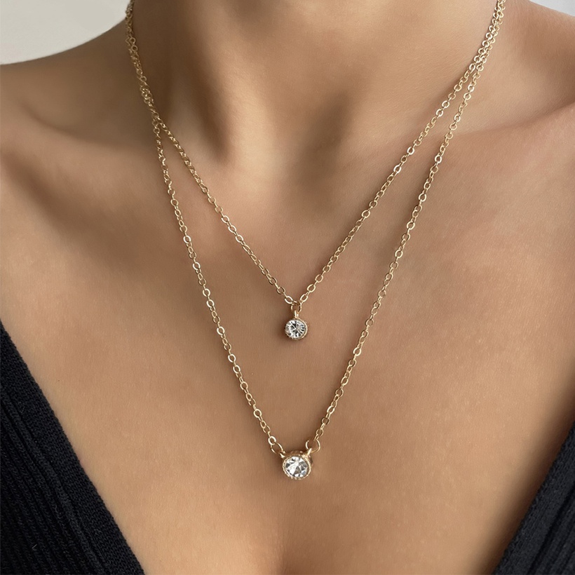 Bijoux Fantaisie Colliers | Nouveau Collier Pendentif Diamant Multicouche Gomtrique En Gros Nihaojewelry - GE46473