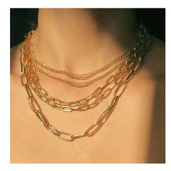 retro multilayer alloy chain necklace wholesale Nihaojewelry