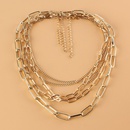 retro multilayer alloy chain necklace wholesale Nihaojewelrypicture7
