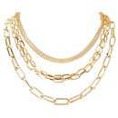 retro multilayer alloy chain necklace wholesale Nihaojewelrypicture8