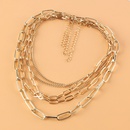 retro multilayer alloy chain necklace wholesale Nihaojewelrypicture9