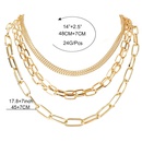 retro multilayer alloy chain necklace wholesale Nihaojewelrypicture10