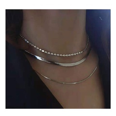 einfache mehrschichtige einfache runde Perlenkette Halskette Großhandel Nihaojewelry