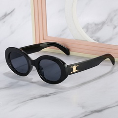 fashion retro solid color round small frame sunglasses wholesale nihaojewelry