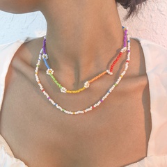 Böhmische Retro-Miyuki-Perlen handgewebte Blumenhalskette Großhandel nihaojewelry
