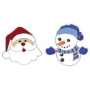 Broche de la serie de Navidad clsica europea y americana de dibujos animados lindos de Santa Claus broche de goteo de aceite de aleacin de mueco de nieve lindopicture11